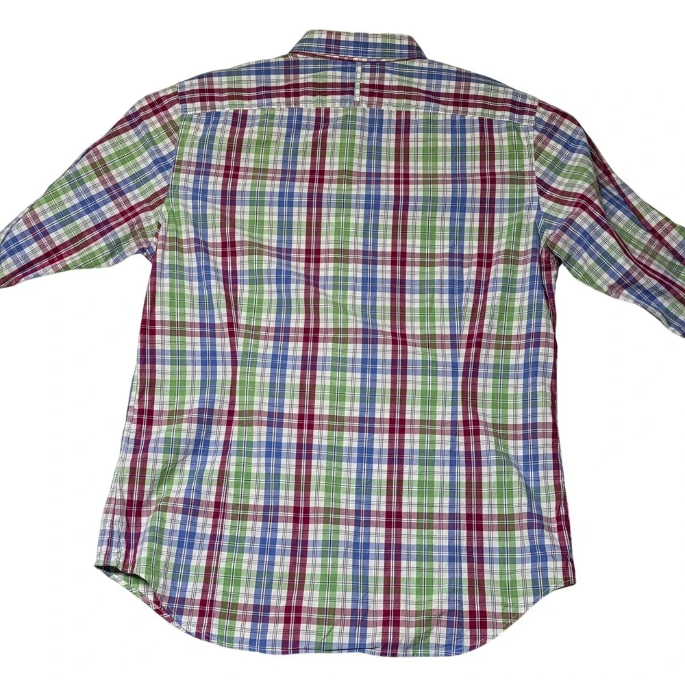Banana Republic Softwash Tailored‎ Slim Fit Plaid Button Down Shirt L